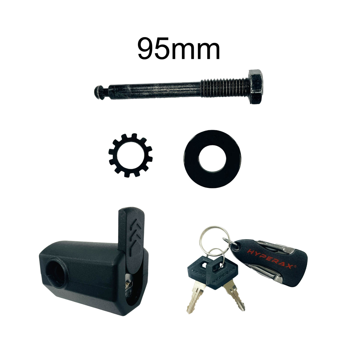Spare Hitch Lockset and Multitool Keychain