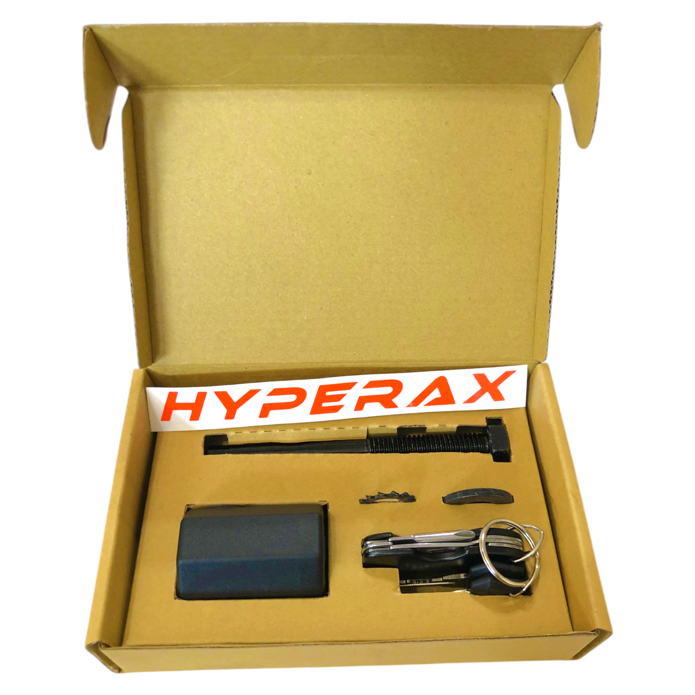 Spare Hitch Lockset and Multitool Keychain