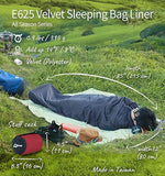 Load image into Gallery viewer, [Hyperax ft Litume] Velvet Velour Sleeping Bag Liner Add Up to 14°F/ 8°C, Anti Static Mummy Sleeping Sack Backpacking, Camping, Traveling, Hotel, Hostal, Lightweight Sleep Sack with Drawstring Hood E625
