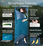 Load image into Gallery viewer, [Hyperax ft Litume] Compact Sleeping Bag 68°F-50°F 1.6lbs, Combinable Lightweight Portable Packable sleep sacks for Adults for Backpacking, Camping, Hiking, Travel, Family, with Stuff Sack, 3 seasons, Velvet lined
