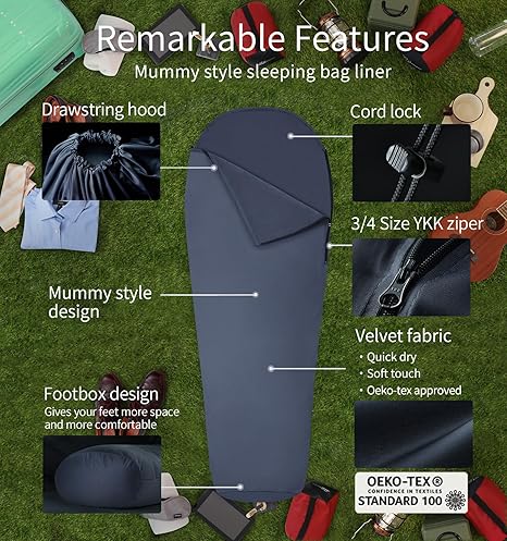 Hyperax ft Litume] [E625] Velvet Velour Sleeping Bag Liner