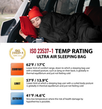 Load image into Gallery viewer, [Hyperax ft Litume] 2.6 lbs 55°F to 27°F Sleeping Bag Velvet Lined Lightweight Ultra Comfort for Camping Hiking Traveling Travel, Seamless
