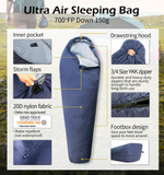 Load image into Gallery viewer, [Hyperax ft Litume] [C2101] Ultra Air Down Summer Sleeping Bag 20°C/ 68°F
