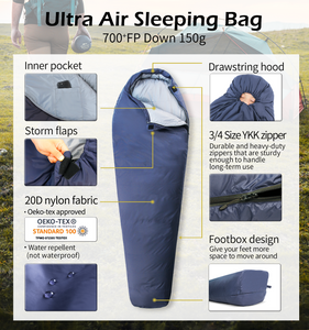 [Hyperax ft Litume] [C2101] Ultra Air Down Summer Sleeping Bag 20°C/ 68°F