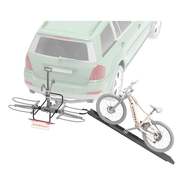 Hyperax Patented Back Saver E-Bike Ramp with License Plate Holder