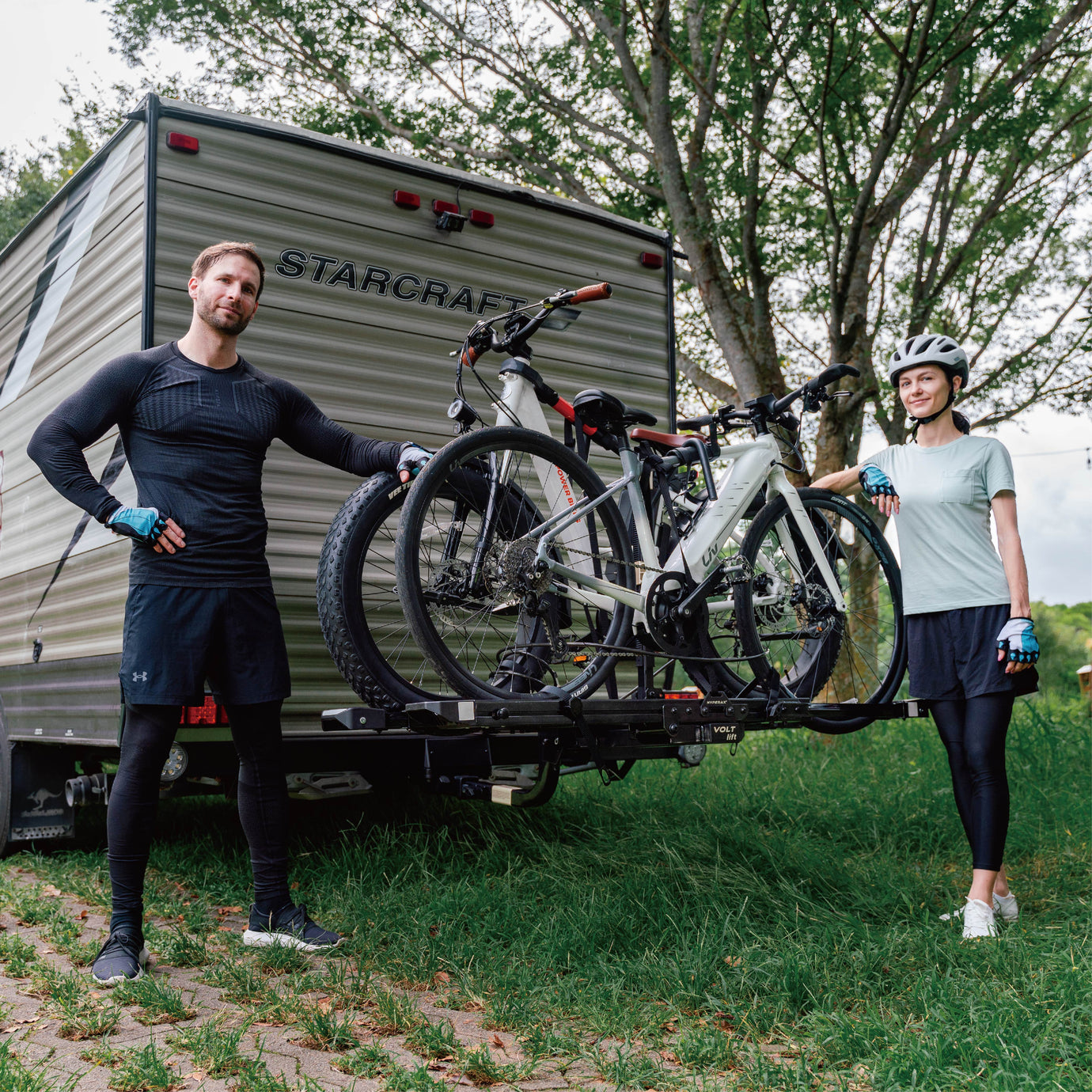 Volt Lift —Lift Assisted Premium Bike Rack | Hitch Rack| HYPERAX SPORTS